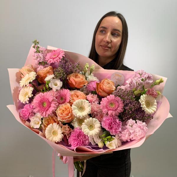 Букет «Розовый закат»