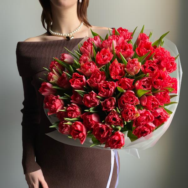 Букет 51 махровый тюльпан